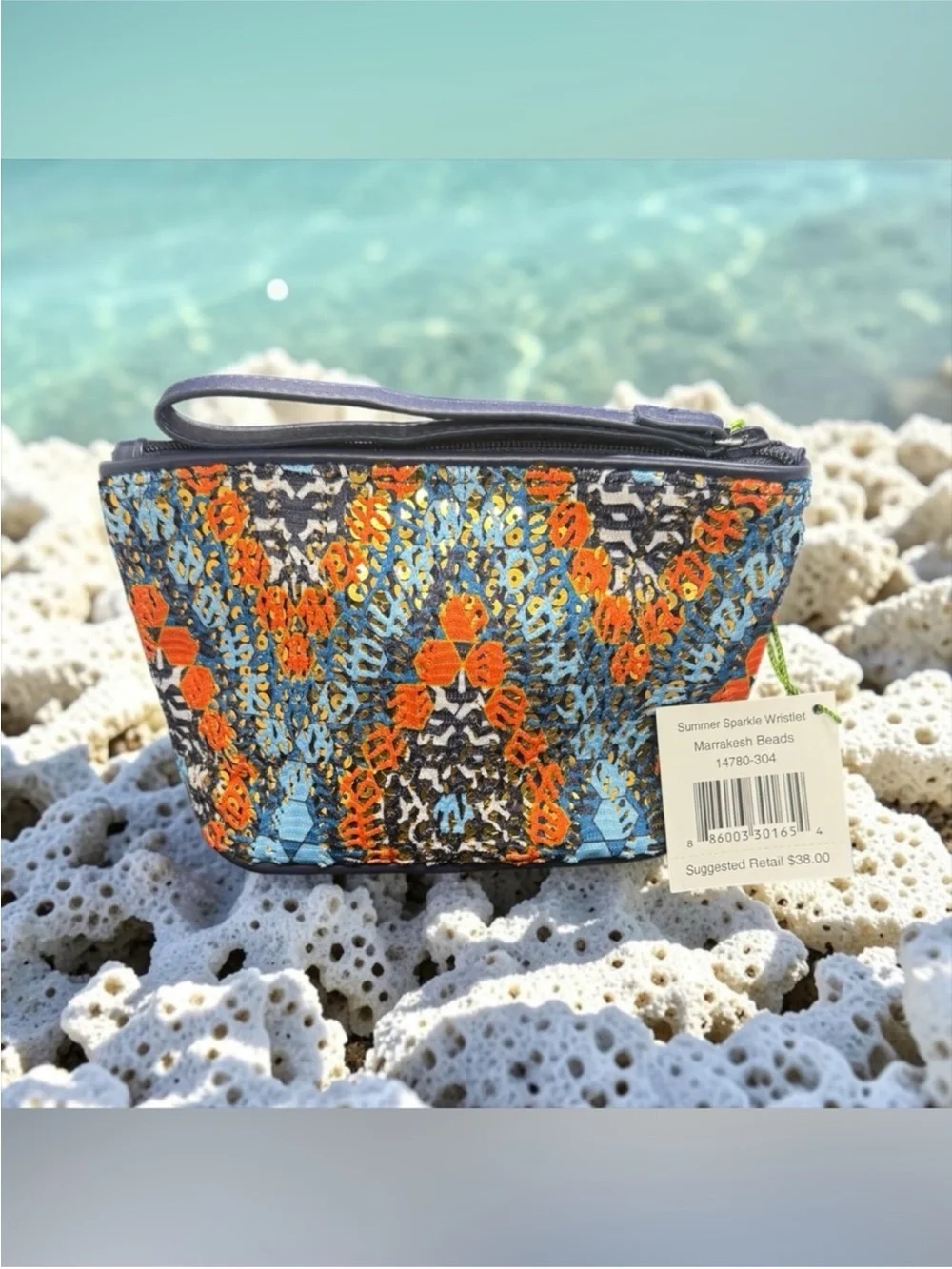 VERA BRADLEY Marrakesh Beads Summer Sparkle Wristlet/NWT